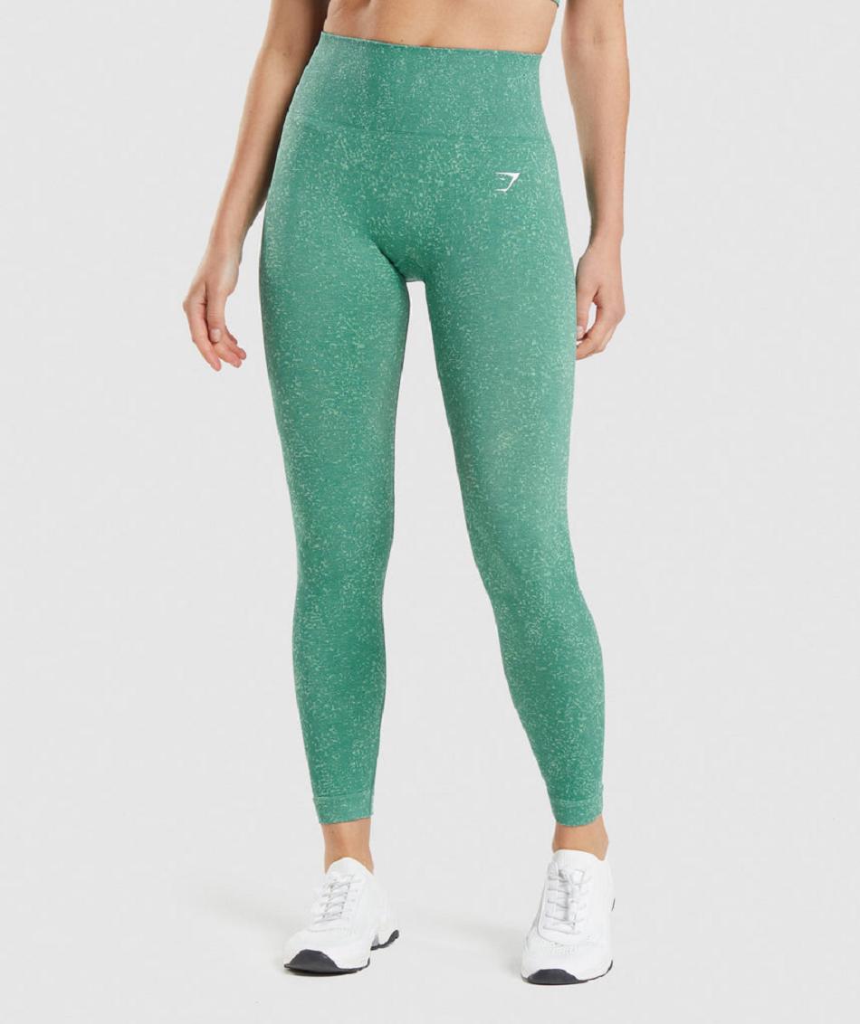 Leggins Gymshark Adapt Fleck Seamless Mujer Verde | CO 2866VRW